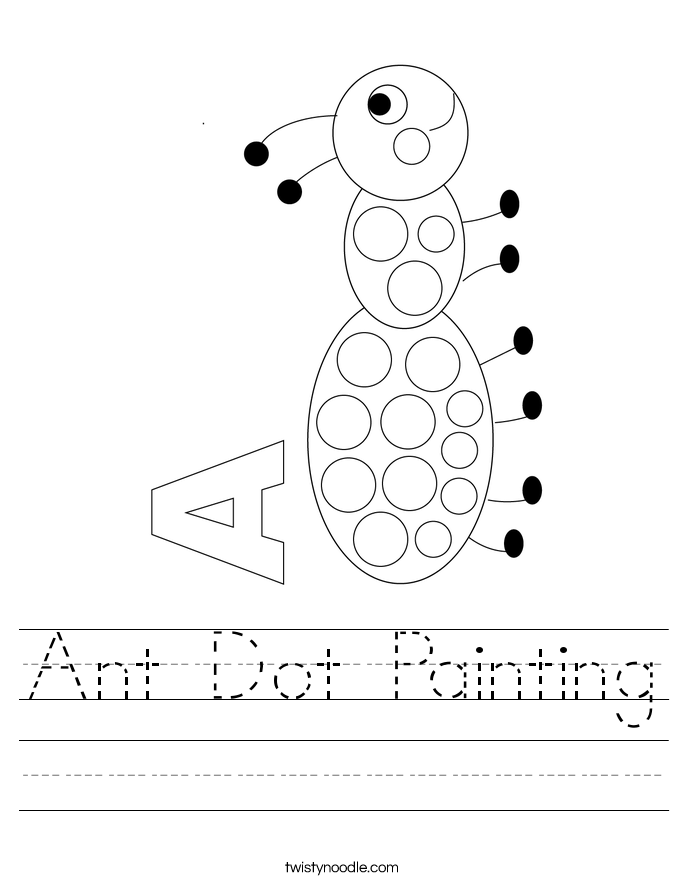 Ant Dot Painting Worksheet
