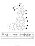 Ant Dot Painting Worksheet