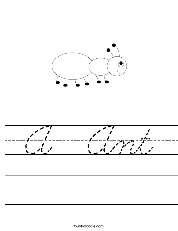 A  Ant Worksheet