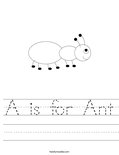 A is for Ant Coloring Page - Twisty Noodle