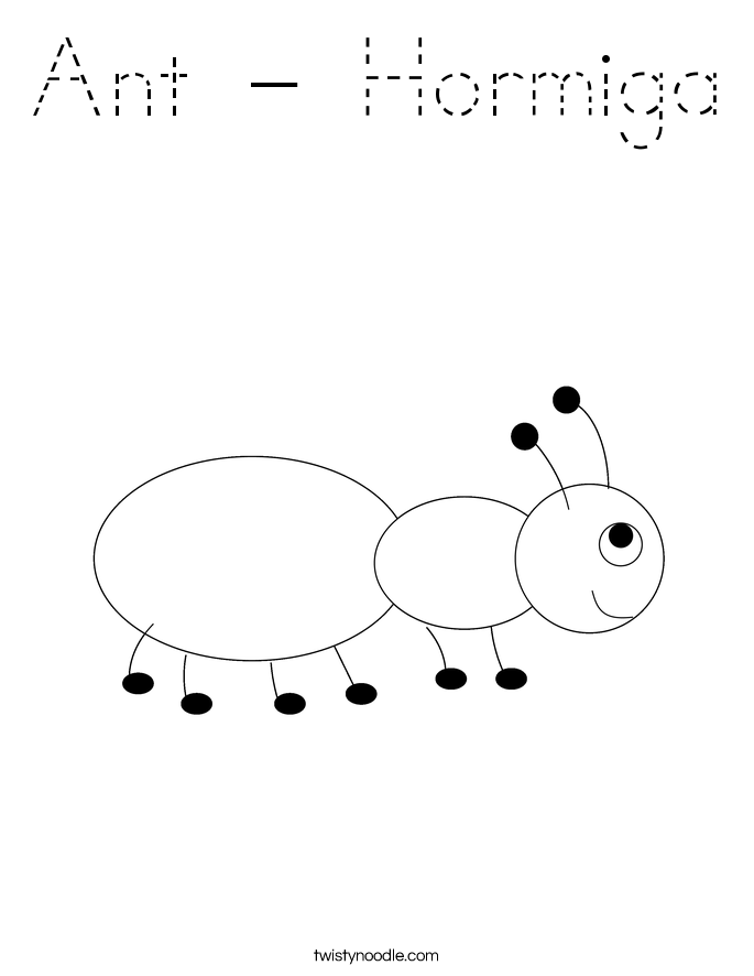 Ant - Hormiga Coloring Page