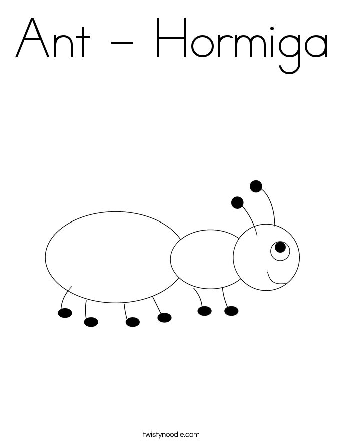 Ant - Hormiga Coloring Page