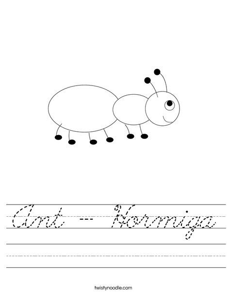 Ant Worksheet