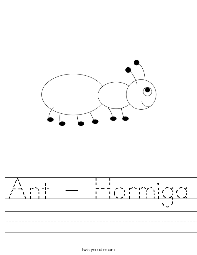 Ant - Hormiga Worksheet