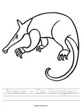 Anteater - Oso Hormiguero Worksheet