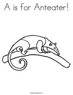 A is for Anteater Coloring Page