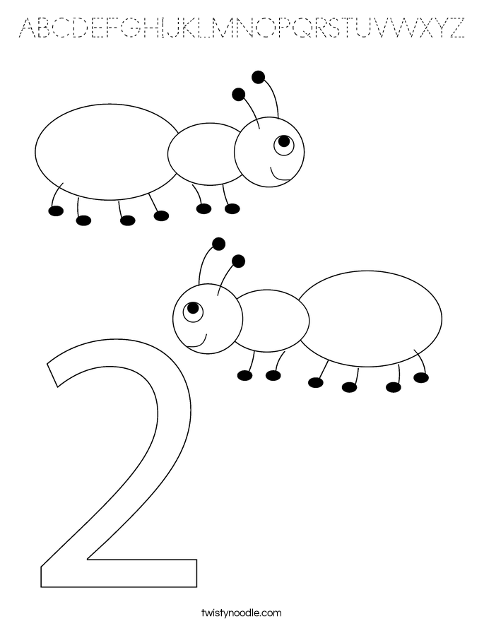 ABCDEFGHIJKLMNOPQRSTUVWXYZ Coloring Page