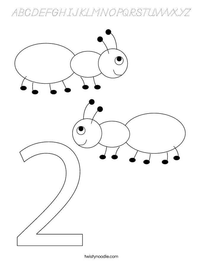 ABCDEFGHIJKLMNOPQRSTUVWXYZ Coloring Page