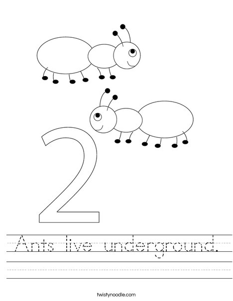 Two Ants Worksheet