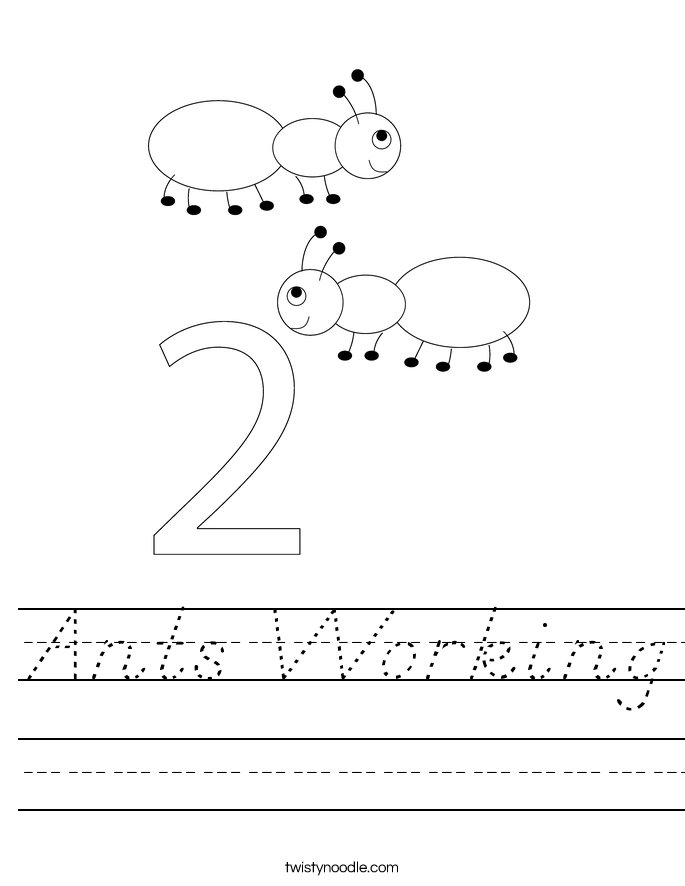 Ants Working Worksheet