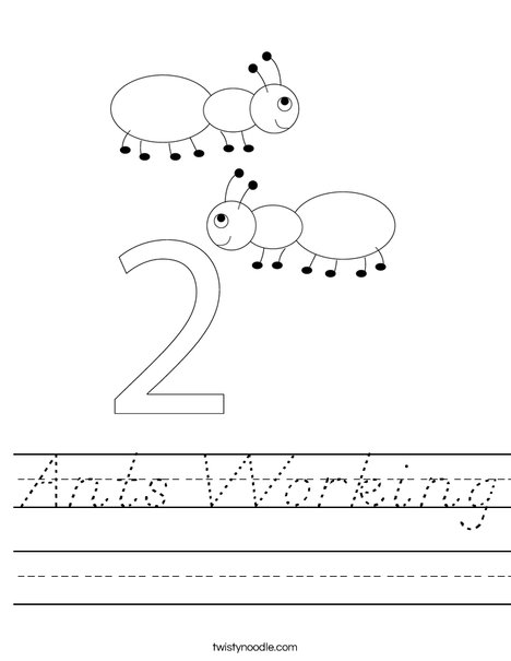 Two Ants Worksheet