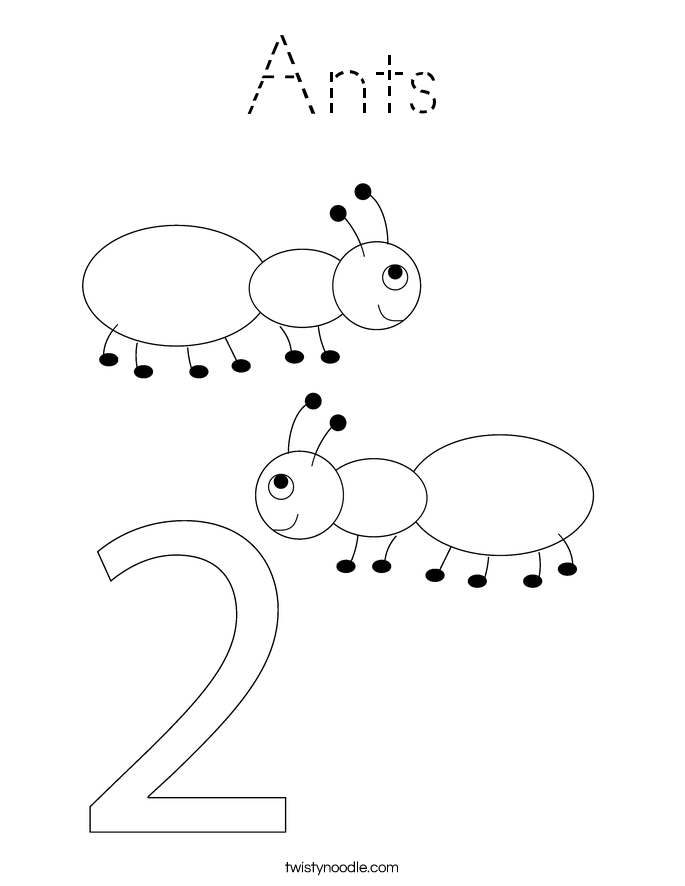 Ants Coloring Page