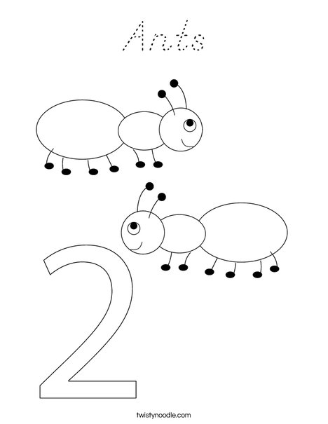 Two Ants Coloring Page