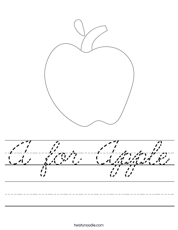 A for Apple Worksheet