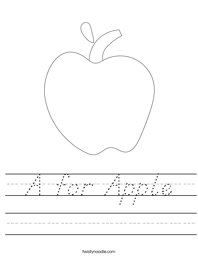 A for Apple Worksheet