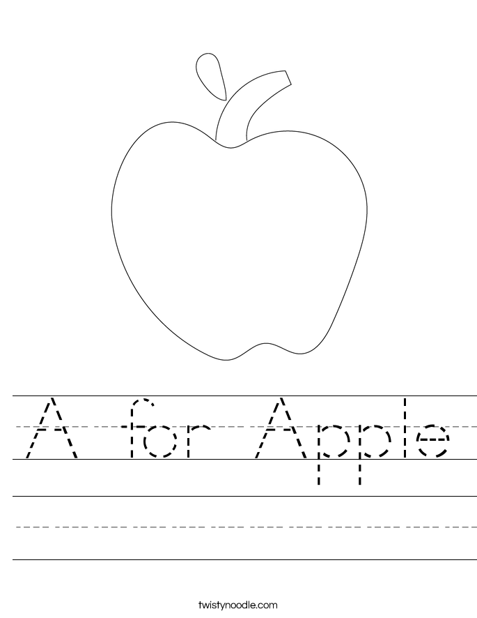 A for Apple Worksheet