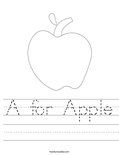 A for Apple Worksheet