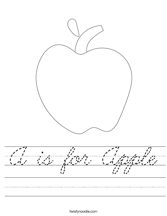 A is for Apple Worksheet