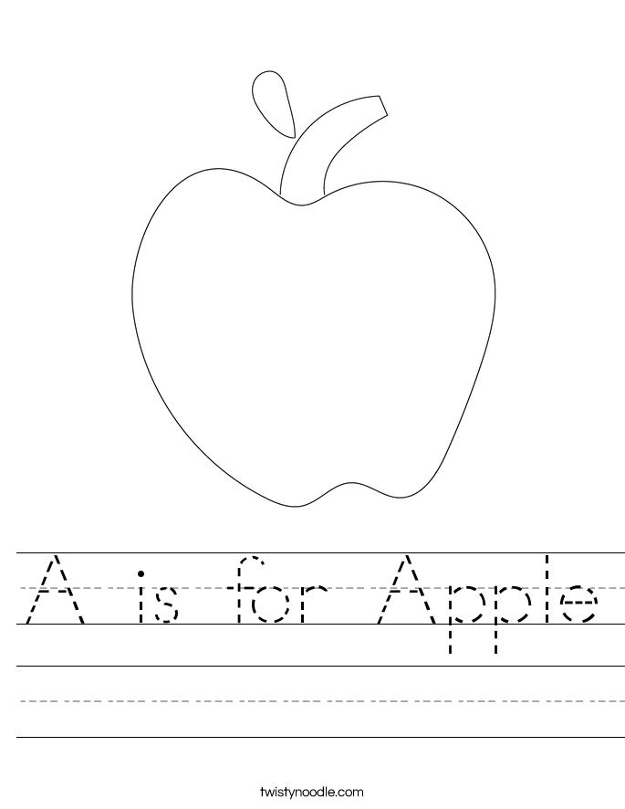 A is for Apple Worksheet