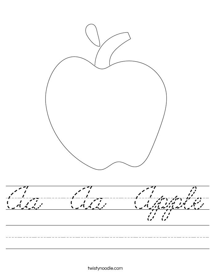 Aa  Aa  Apple Worksheet