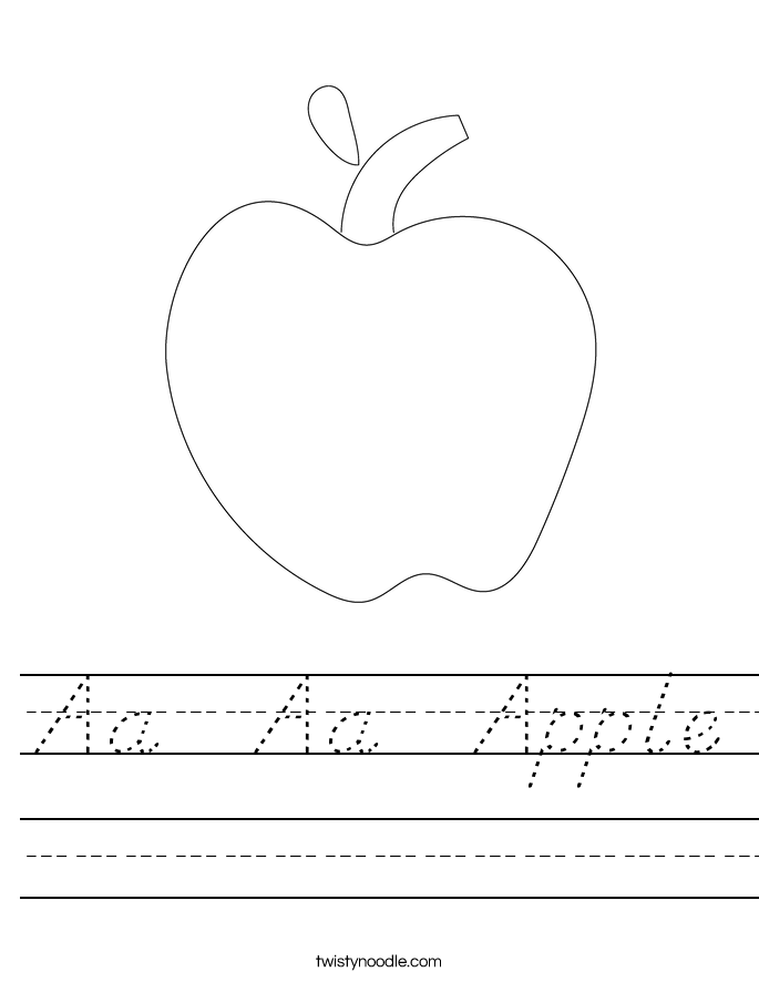 Aa  Aa  Apple Worksheet