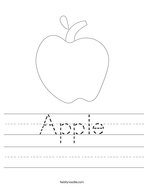 Apple Handwriting Sheet