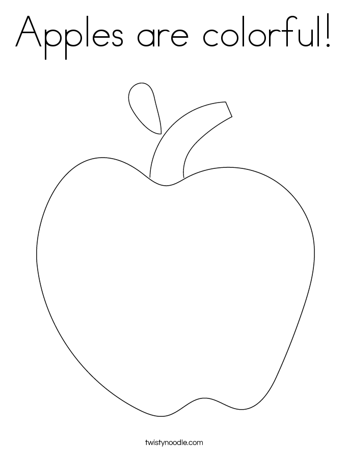Apples are colorful! Coloring Page