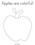 Apples are colorful!Coloring Page