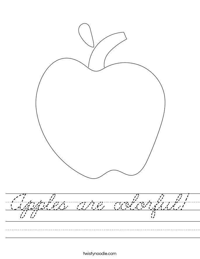 Apples are colorful! Worksheet