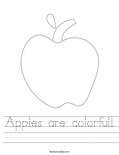 Apples are colorful! Worksheet