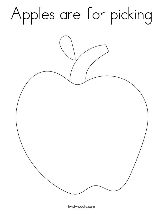Apples are for picking Coloring Page