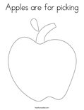 Apples are for picking Coloring Page