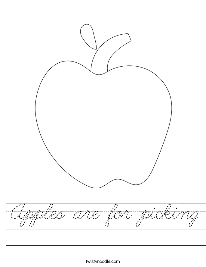 Apples are for picking Worksheet