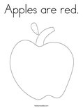 Apples are red.Coloring Page