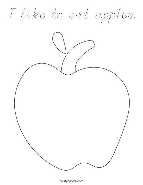 Apple Coloring Page