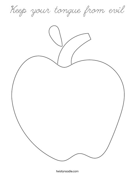Apple Coloring Page