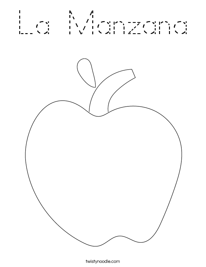 La Manzana Coloring Page