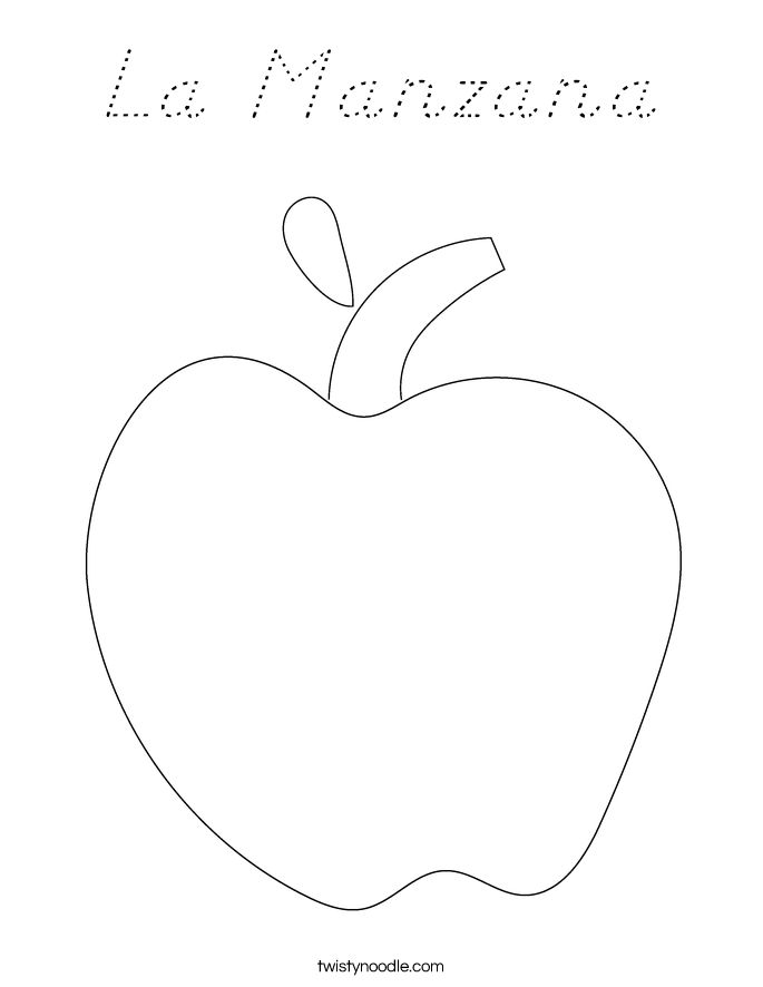 La Manzana Coloring Page