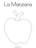La Manzana Coloring Page