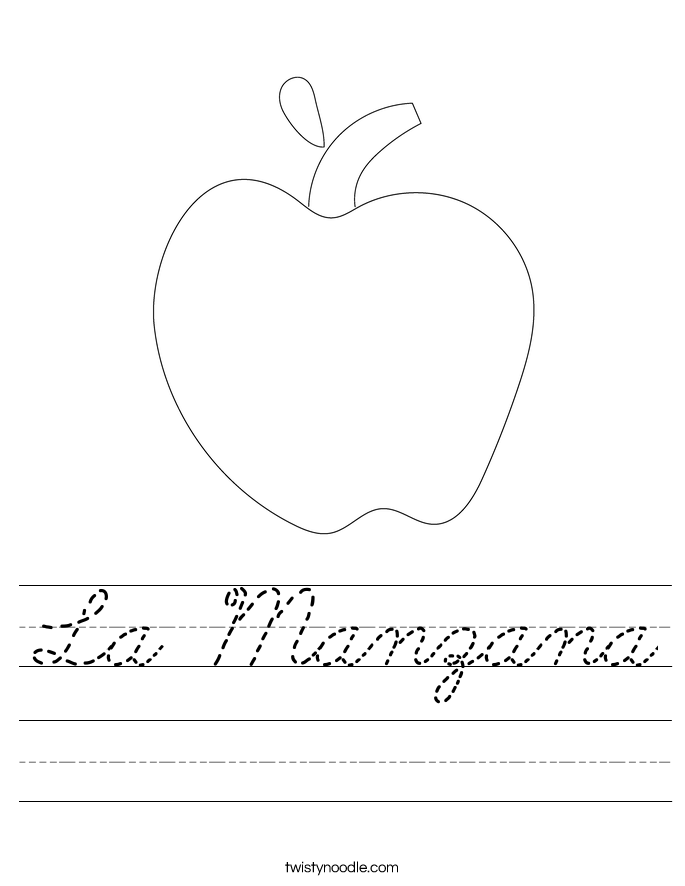 La Manzana Worksheet