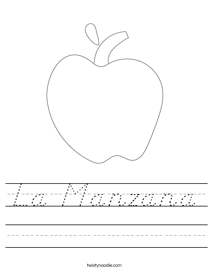 La Manzana Worksheet