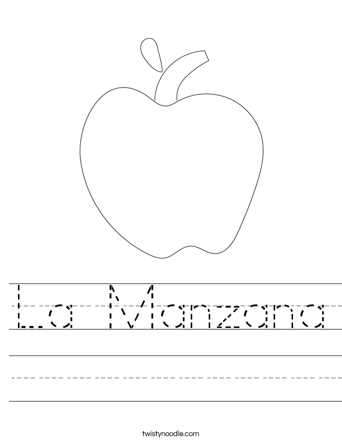 La Manzana Worksheet
