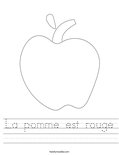 La pomme est rouge Worksheet