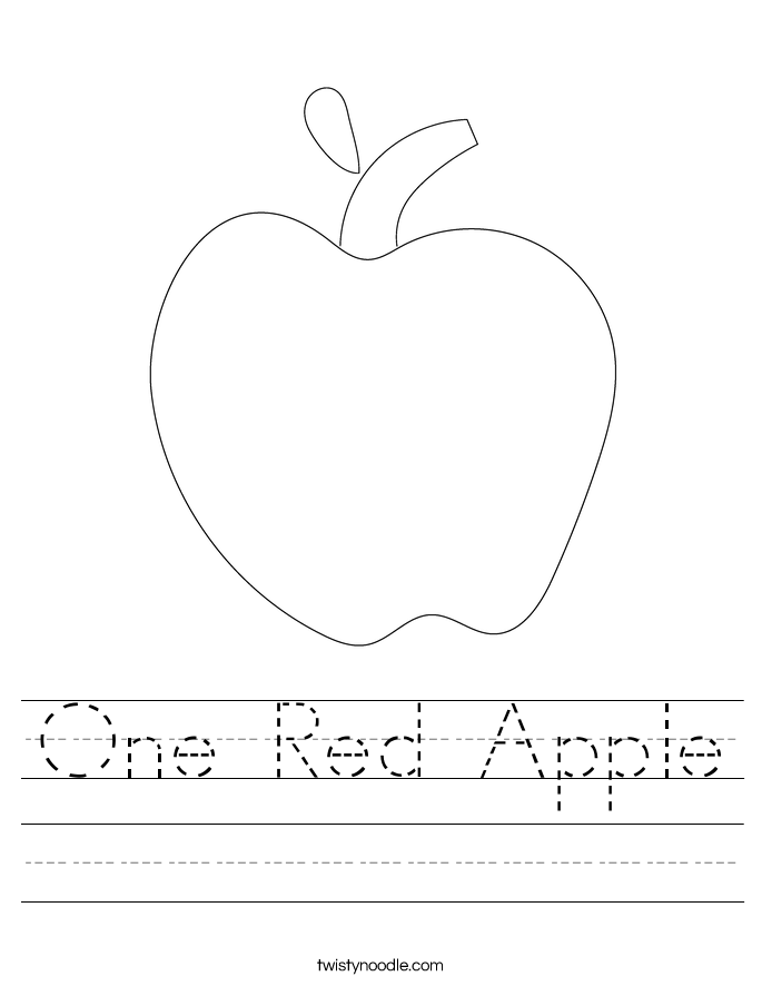 one red apple by harriet ziefert