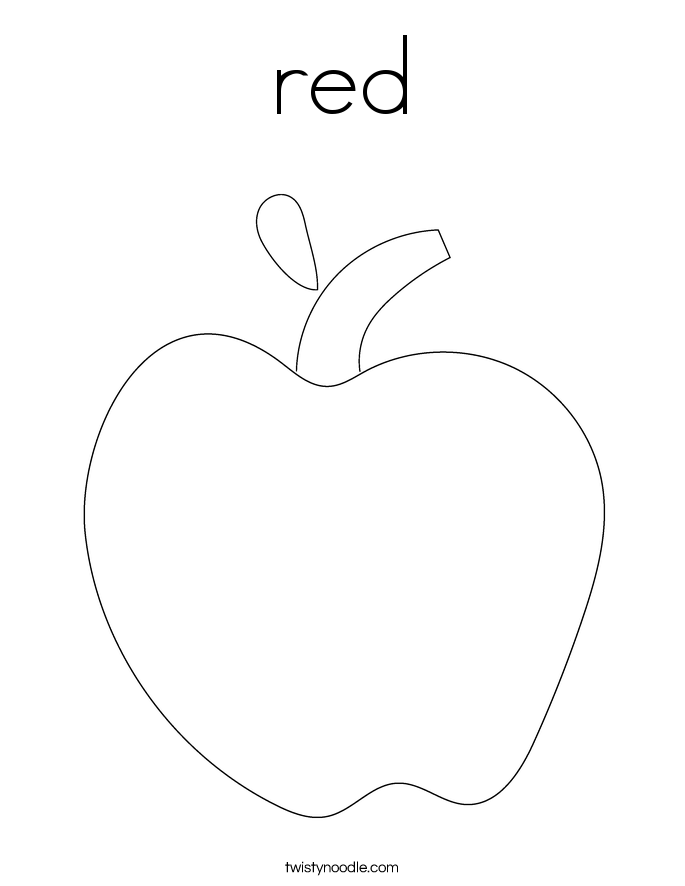 red Coloring Page