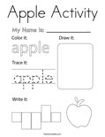 Apple Activity Coloring Page
