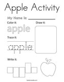 Apple Activity Coloring Page