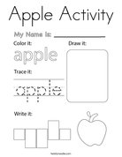 Apple Activity Coloring Page