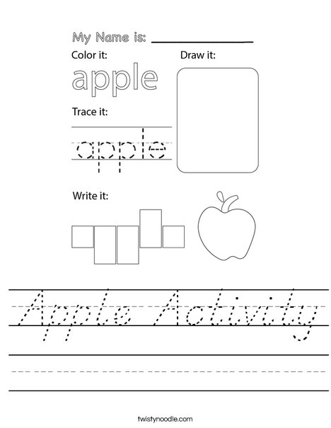 Apple Activity Worksheet