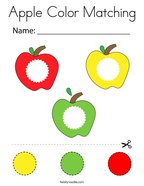 Apple Color Matching Coloring Page